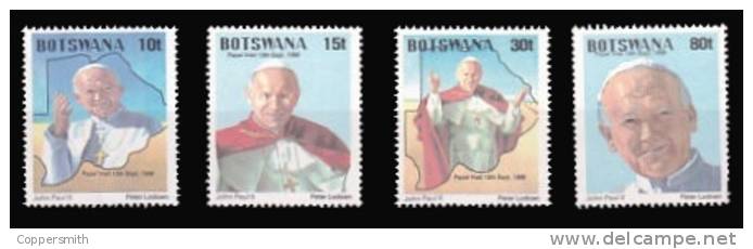 (114) Botswana  1988  Pope Visit / Pape / Papst / Religion / Persons  ** / Mnh  Michel 439-42 - Botswana (1966-...)