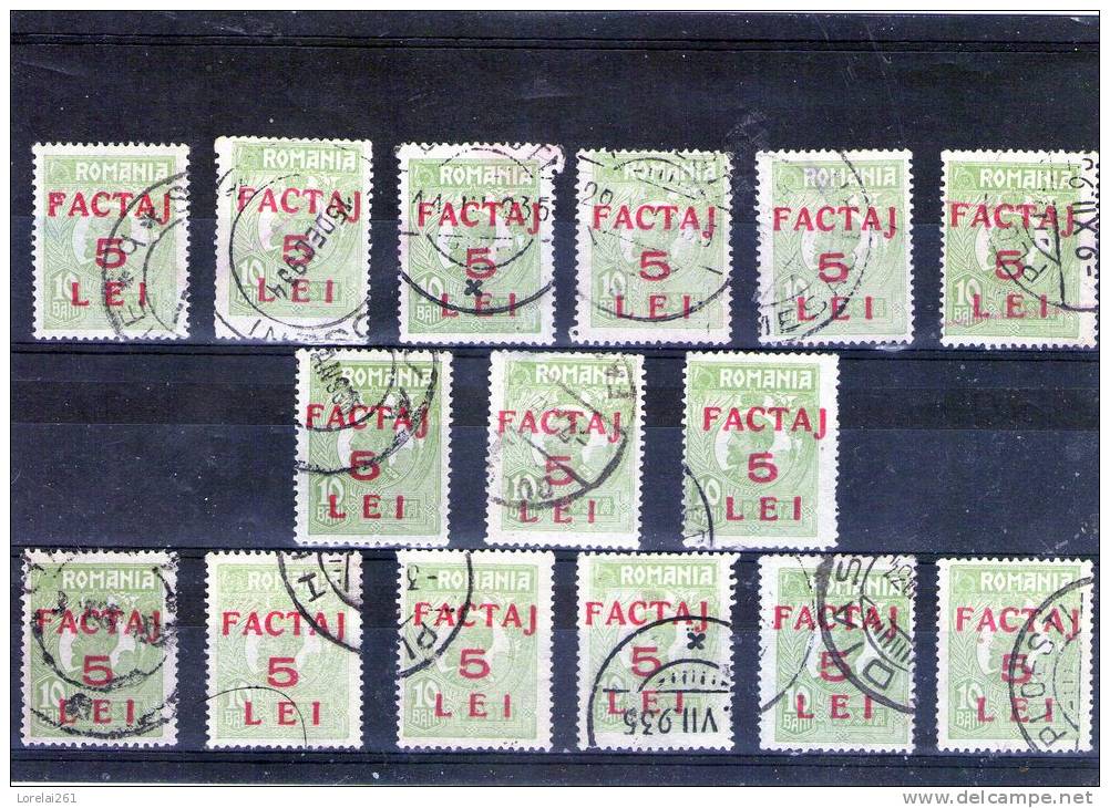 1926 - Timbre-poste De 1919 Avec Surcharge Mi No 5 Et Yv 5 LOT X 15 - Postpaketten