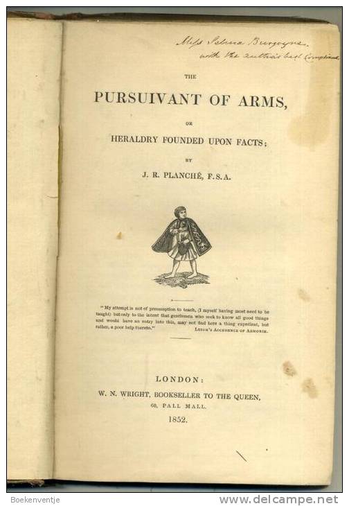 The Pursuivant Of Arms Or Heraldry Founded Upon Facts - 1850-1899