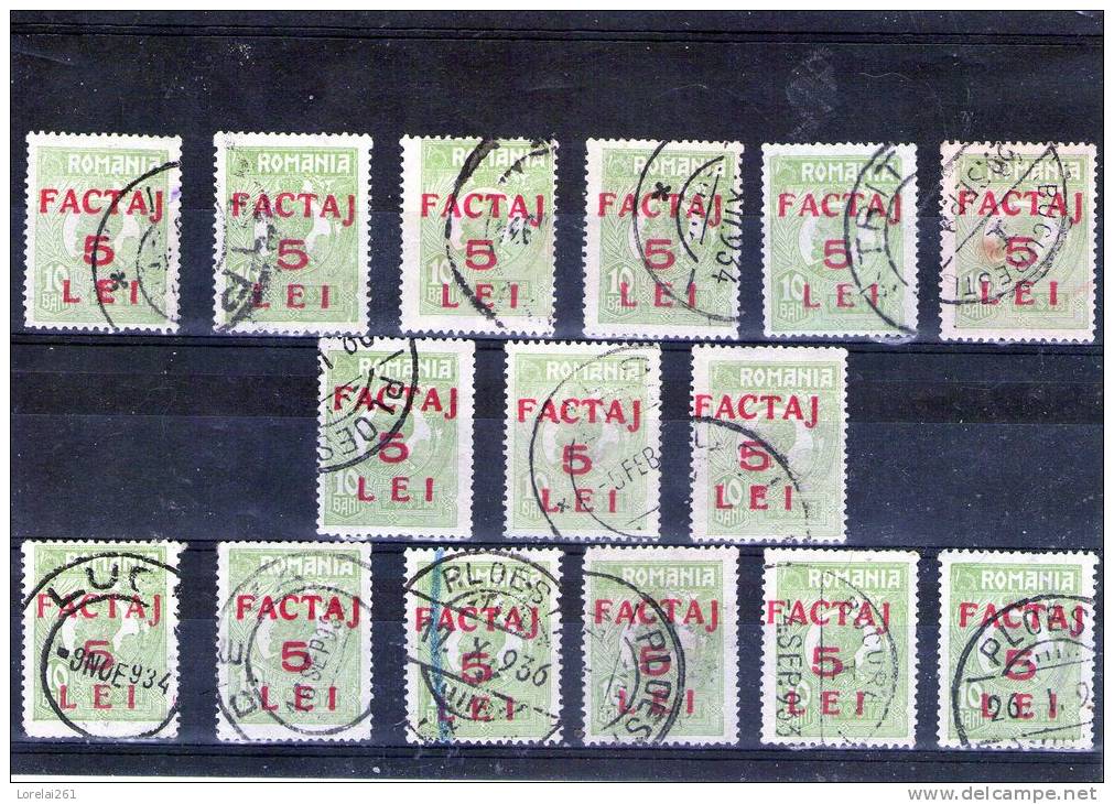 1926 - Timbre-poste De 1919 Avec Surcharge Mi No 5 Et Yv 5 LOT X 15 - Paketmarken