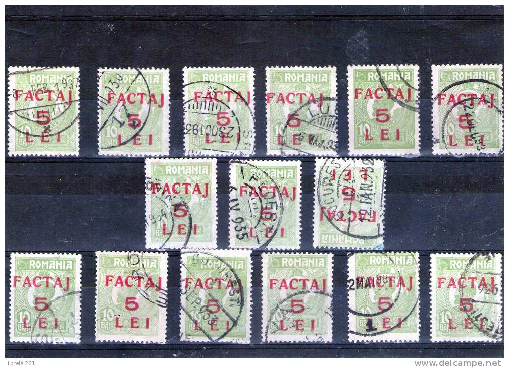 1926 - Timbre-poste De 1919 Avec Surcharge Mi No 5 Et Yv 5 LOT X 15 - Paquetes Postales