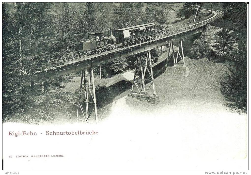 CPA  SUISSE, Rigi-Bahn, Schnurtobelbrücke  6180 - Ouvrages D'Art