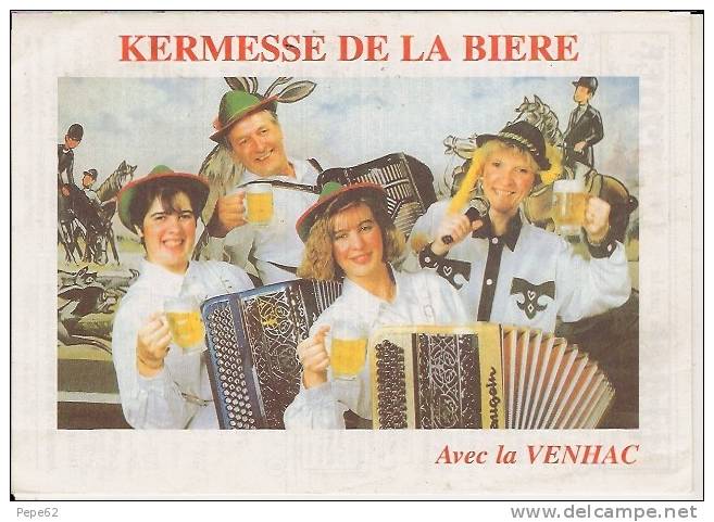 Thoricourt- Belgique-société Venahac-fete Et Kermesse De La Bière- Feuillets Publicité - Autres & Non Classés