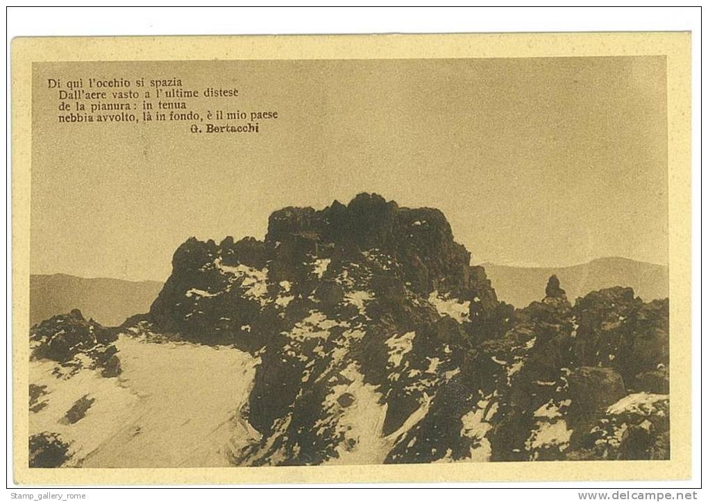 CARTOLINA -   PANORAMA MONTANO - POESIA G. BERTACCHI  - VIAGGIATA ANNO 1910 - Panoramische Zichten, Meerdere Zichten