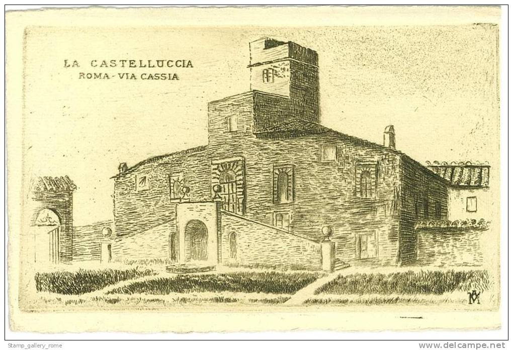 CARTOLITOGRAFIA - LA CASTELLUCCIA  - ROMA - VIA CASSIA - Panoramische Zichten, Meerdere Zichten