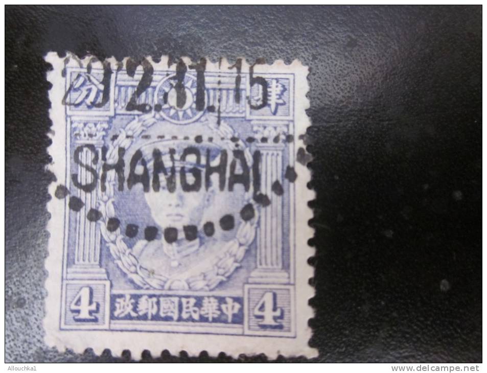 12/11/1915 Chine China Shanghai Timbre Oblitéré - Stamp Timbres / Asie / Chine / 1912-1949 République - 1912-1949 Republik