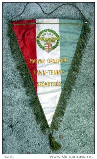 LAWN TENNIS - WWII -  Match:  Croatia - Hungary, 3-5 VI 1942. In Budapest - Captain Flag Pennant  - UNIQUE - Sonstige & Ohne Zuordnung