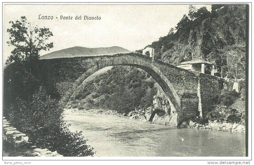CARTOLINA -  LANZO - PONTE DEL DIAVOLO - VIAGGIATA ANNO 1903 - Brücken