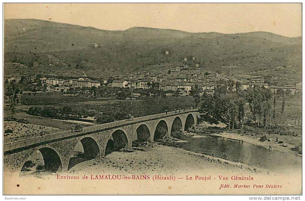 34  LAMALOU LES BAINS ENVIRONS   HERAULT  LE POUJOL  VUE GENERALE - Lamalou Les Bains