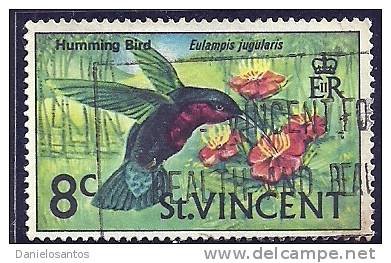 St Vincent 1970  Birds Aves Oiseaux Vegels Purple-throated Carib - Eulampis Jugularis Canc - Hummingbirds