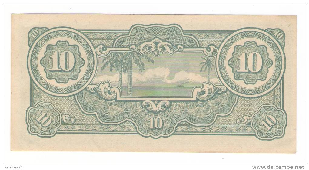 BILLET DE BANQUE DE MALAISIE ( Troupes D'occupation Japonaises : THE JAPANESE GOVERNEMENT ) /  TEN DOLLARS , 10 $ MP - Japon