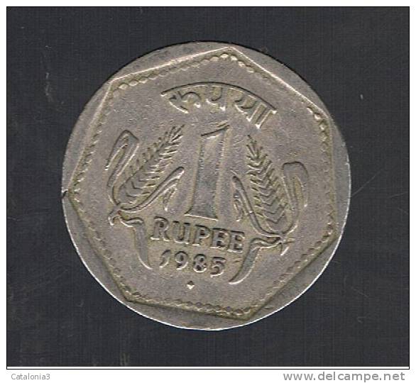 INDIA  -  1 Rupia 1985   (ceca Punto)  KM679 - India