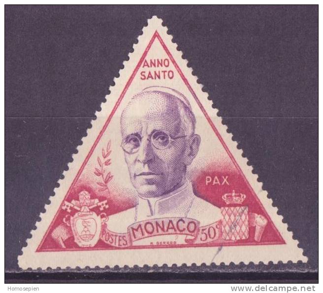 Monaco (C) 1951 Y&T N°354 (o) - 50c Pie XII - Used Stamps