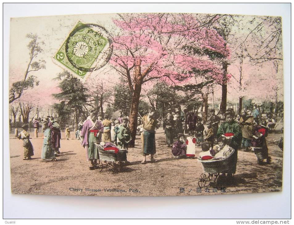 Cpa, Japon, Très Belle Vue Animée, Cherry Blossom Yokohama Park - Yokohama