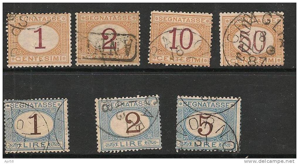 1870-segnatasse-sass 1-4-6-9-11-12-13 - Taxe