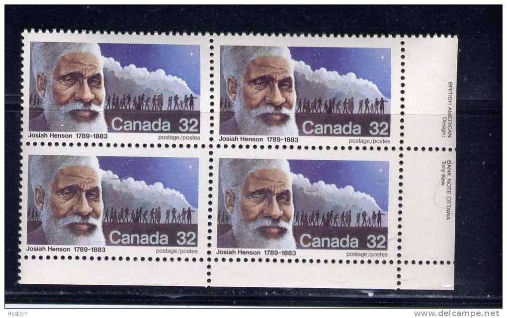 CANADA, 1983, # 997, CANADIANS PIONNERS: JOSIAH HENSON - Blocs-feuillets