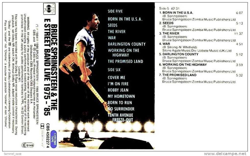 2 x Musikcasetten (MC)  Bruce Springsteen & The E Street Band - Live / 1975-85 CBS (1984)