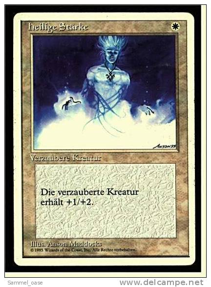 Karte Magic The Gathering  -  Verzauberte Kreatur  -  Heilige Stärke  -  Deutsch - Altri & Non Classificati