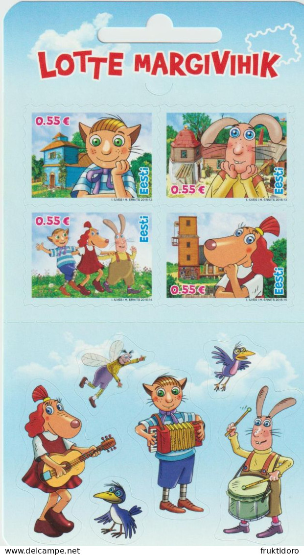 Estonia Mi 825-828 Booklet Lotte From Gadgetville - Bruno - Albert - Lotte - Cartoon - 2015 ** - Estonie