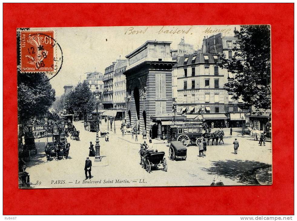 * PARIS-Le Boulevard Saint Martin-1908(COURS De DANSE+Animation) - Paris (20)