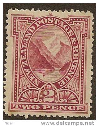 NZ 1898 2d Pembroke Peak P15 SG 248b HM XZZ36 - Ungebraucht