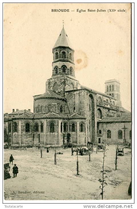 CPA 43 BRIOUDE EGLISE  SAINT JULIEN Animée - Brioude