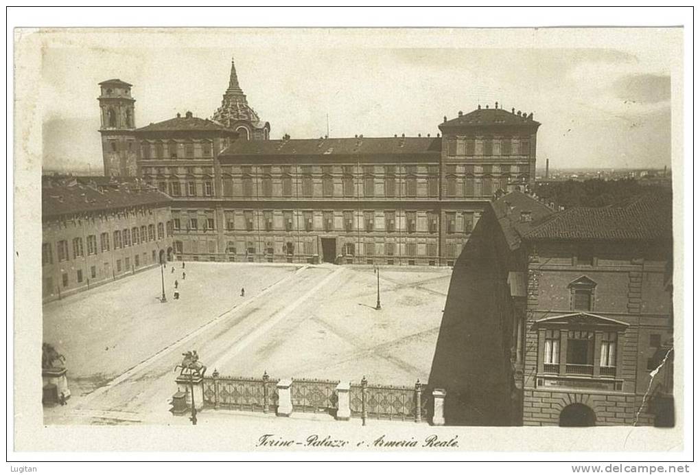 CARTOLINA - PALAZZO ARMERIA REALE  - SECONDA SCELTA PIEGA IN BASSO A DESTRA  TORINO - Orte & Plätze