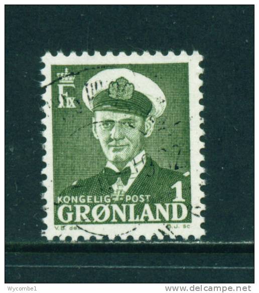 GREENLAND - 1950 Frederick IX 1o Used (stock Scan) - Used Stamps