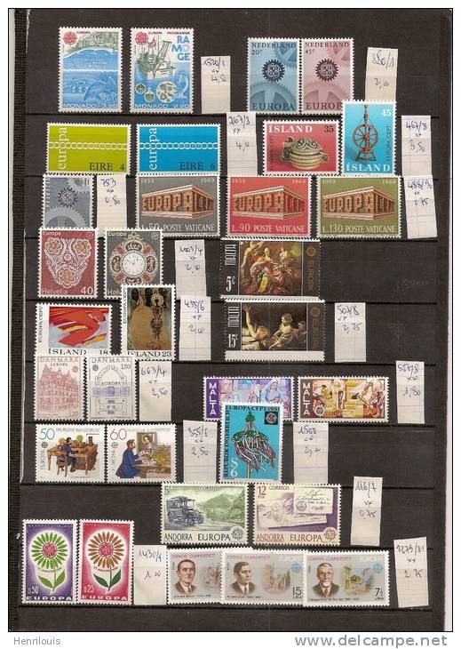 EUROPA Timbres Neufs **      ( Ref 753 ) - Lots & Kiloware (mixtures) - Max. 999 Stamps