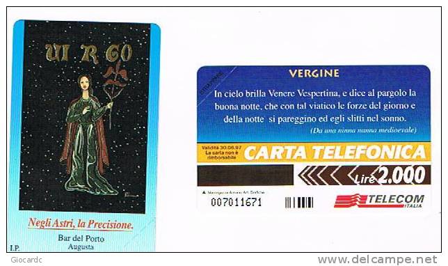 TELECOM ITALIA - OMAGGIO PRIVATE - CAT. C.&C. 3378 -  ZODIACO: VERGINE       2.000 - NUOVA - Private-Omaggi