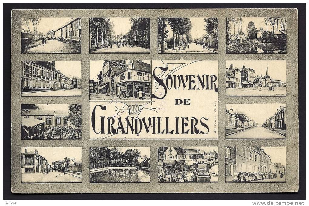 CPA ANCIENNE- FRANCE- GRANDVILLIERS (60)- CARTE SOUVENIR MULTI-VUES- - Grandvilliers