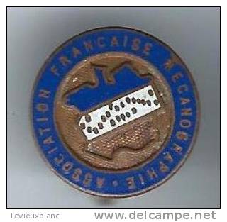 Insigne Avec épingle/Association Française Mécanographie/Vers 1950     D247 - Cyclisme