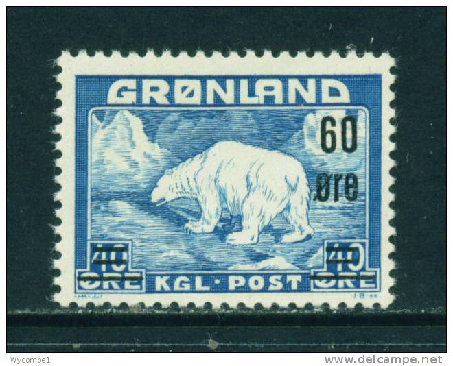 GREENLAND - 1956 Surcharge 60o On 40o Mounted Mint - Neufs