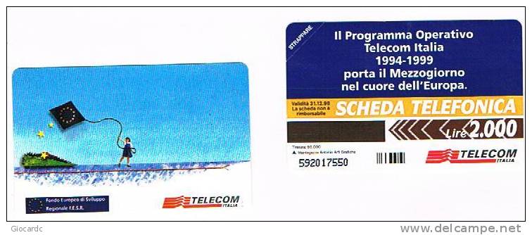 TELECOM ITALIA - OMAGGIO PRIVATE - C.&C. 3423 - FONDO EUROPEO SVILUPPO REG.LE     2.000 - NUOVA - Private-Omaggi