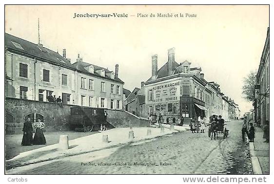 51 JONCHERY-sur-VESLE Place Du Marché Et La Poste - Autres & Non Classés