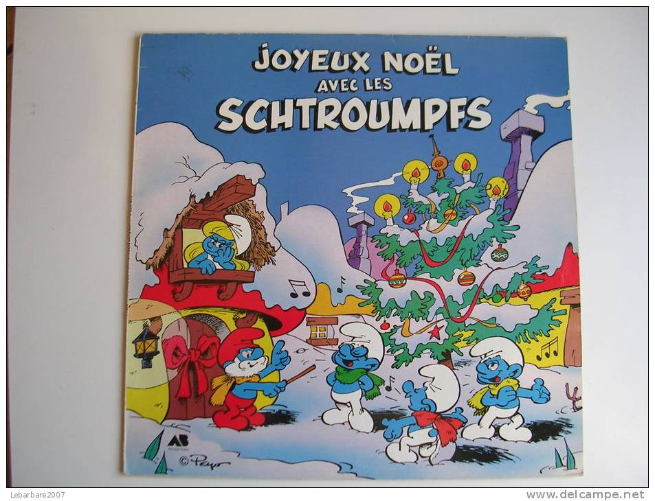 33 Tours - Série TV " LES SCHTROUMPFS - JOYEUX NOËL " ( Déssin Animé - PEYO ) - Musique De Films