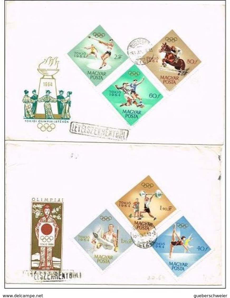 JO64-E/L12 - HONGRIE N° 1650/58 Neuf** + BF 49 Oblitéré + 2 FDC  Jeux Olympiques De Tokyo 1964 - Blocks & Sheetlets