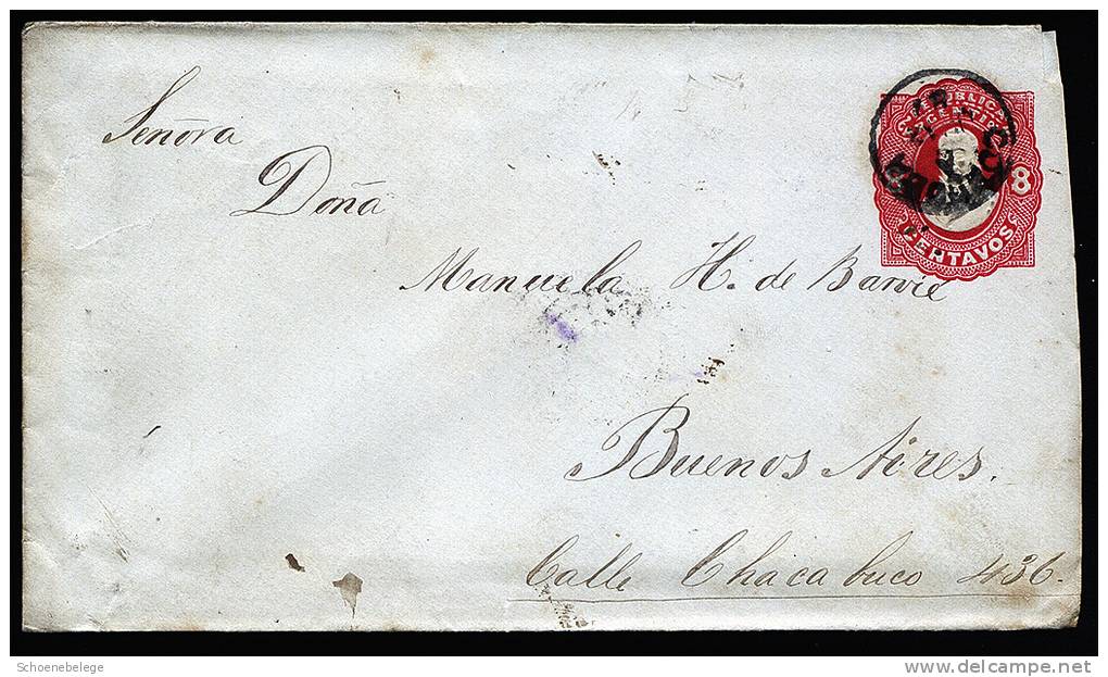 A1708) Argentina Argentinien Cover From Cordoba 12.1.1887 To Buenos Aires - Covers & Documents