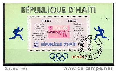 JO68/E2 - HAÏTI BF 26/27A Obl. Jeux Olympiques De Mexico 1968 - Haiti