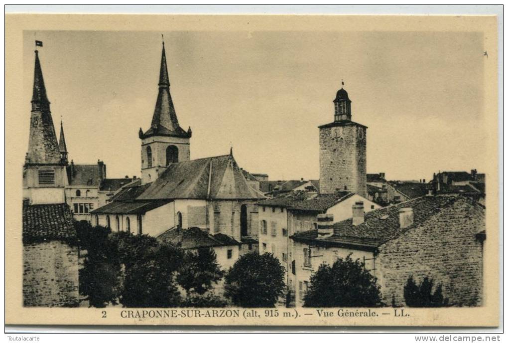 CPA 43 CRAPONNE SUR ARZON VUE GÉNÉRALE - Craponne Sur Arzon