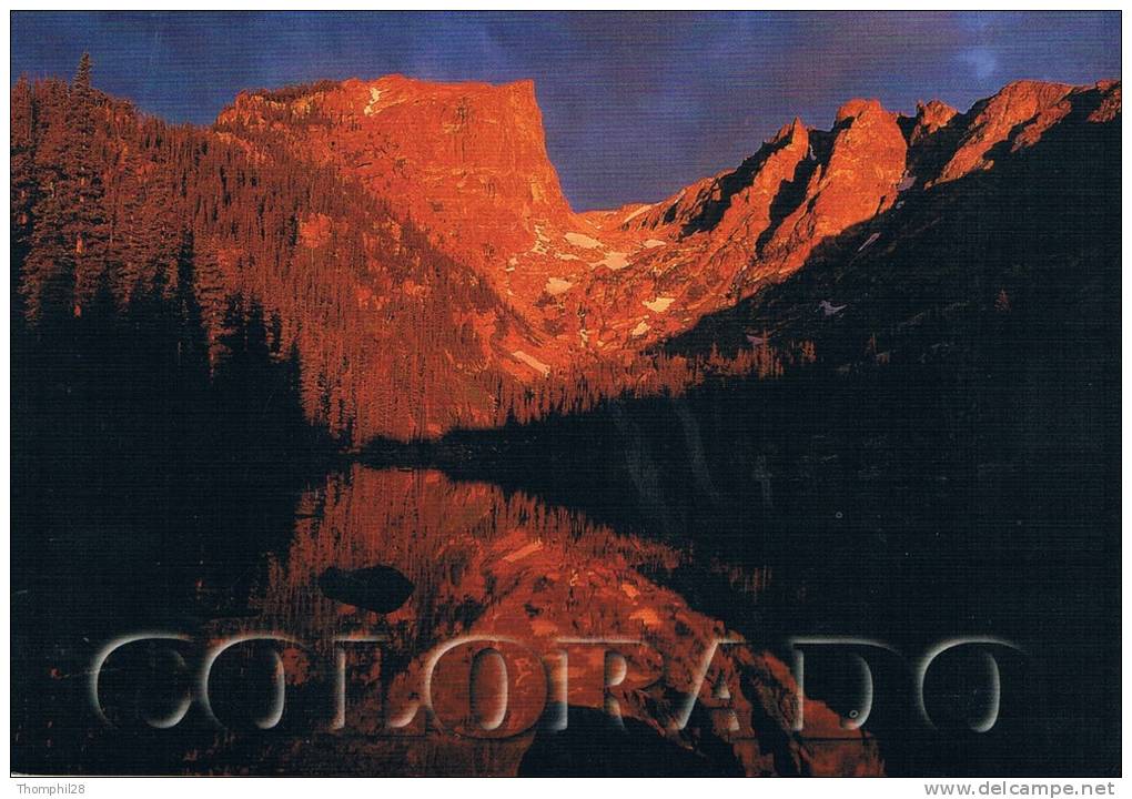 COLORADO - Sunrise On HALLETT PEAK - Rocky Mountain National Park - Circulée En 1998, 2 Scans - Rocky Mountains