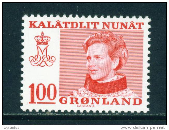 GREENLAND - 1973 Queen Margrethe 100o Mounted Mint - Unused Stamps