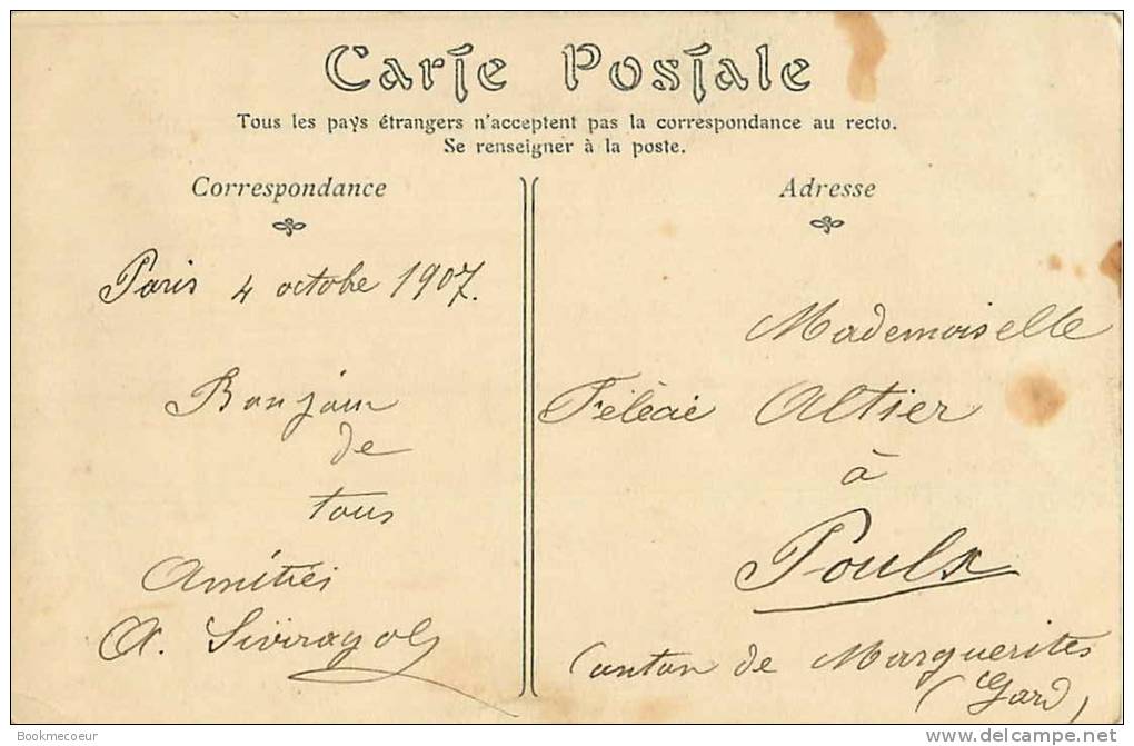 75  PARIS NOUVEAU  LES FEMMES  COCHER  Mme MOSER (Une Réplique à Watteau En 1907 : Embarquement Pour L'ile De Cythére - Petits Métiers à Paris