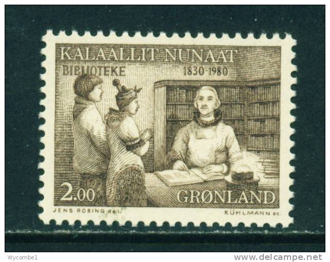 GREENLAND - 1980 Public Libraries 2k Mounted Mint - Unused Stamps