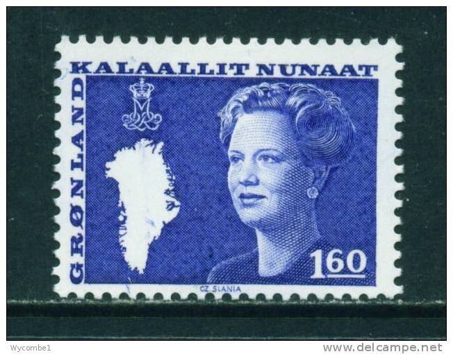 GREENLAND - 1980 Queen Margrethe And Map Of Greenland 1k60 Mounted Mint - Unused Stamps