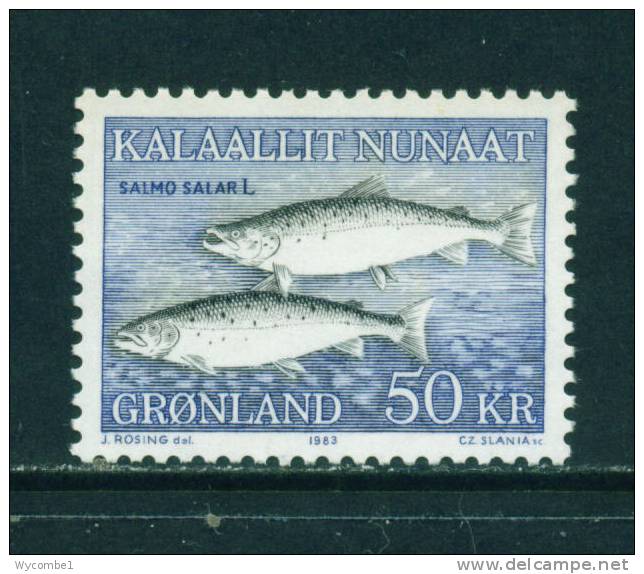 GREENLAND - 1983 Salmon 50k Mounted Mint - Unused Stamps