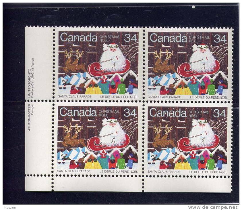 CANADA 1985, # 1067,  CHRISTMAS SANTA PARADE   LL BLOCK  MNH - Hojas Bloque