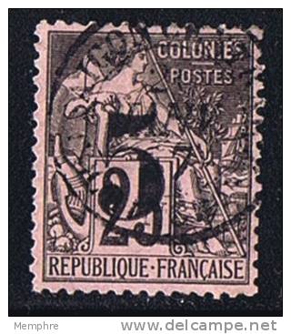 Surcharge  «5 » Sur Alphée Dubois 2 5cent  YvT 24 Oblitéré - Used Stamps