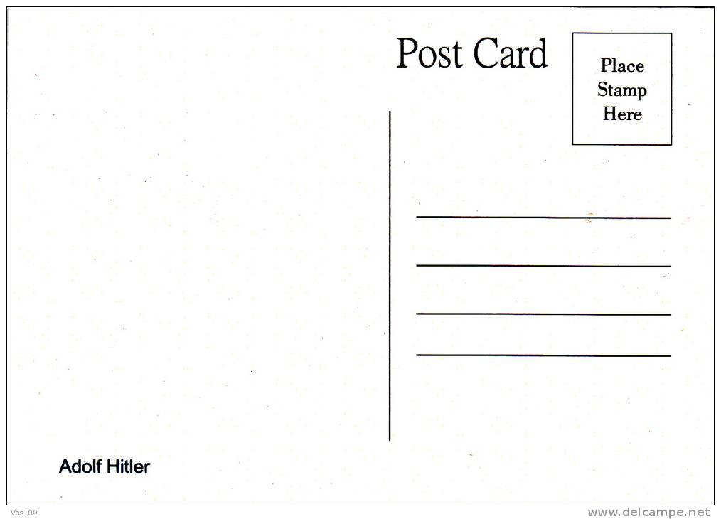 ADOLF HITLER NAZIST LIDER GERMANY POSTCARD UNUSED - Hommes Politiques & Militaires