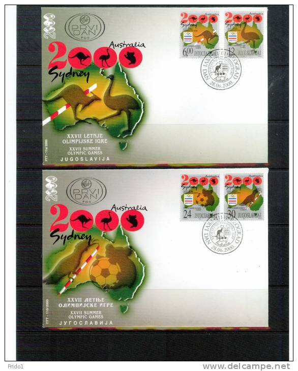 Jugoslawien / Yugoslavia / Yougoslavie 2000 Olympic Games Sydney FDC - Zomer 2000: Sydney